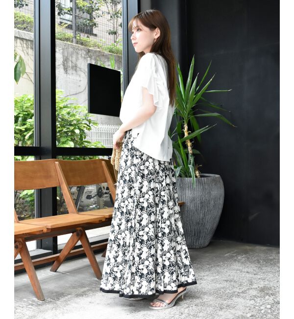  「《手洗い可能》Fanaka別注バイカラーフラワースカート」|スカート|