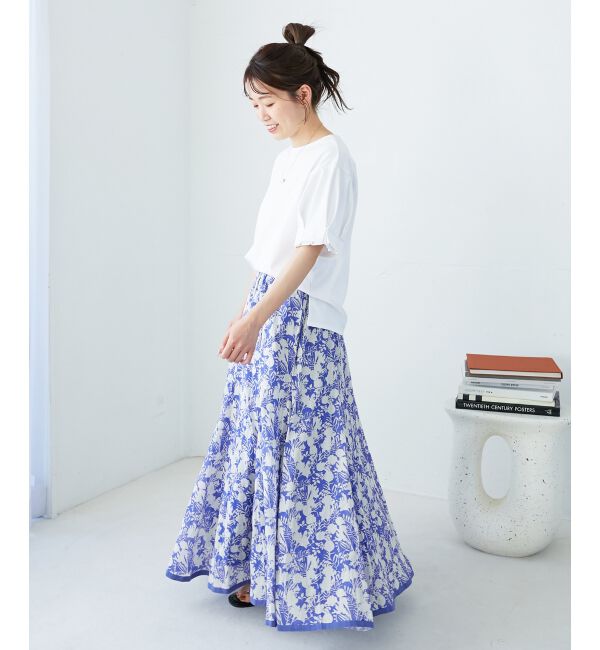  「《手洗い可能》Fanaka別注バイカラーフラワースカート」|スカート|