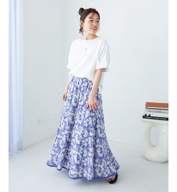  「《手洗い可能》Fanaka別注バイカラーフラワースカート」|スカート|