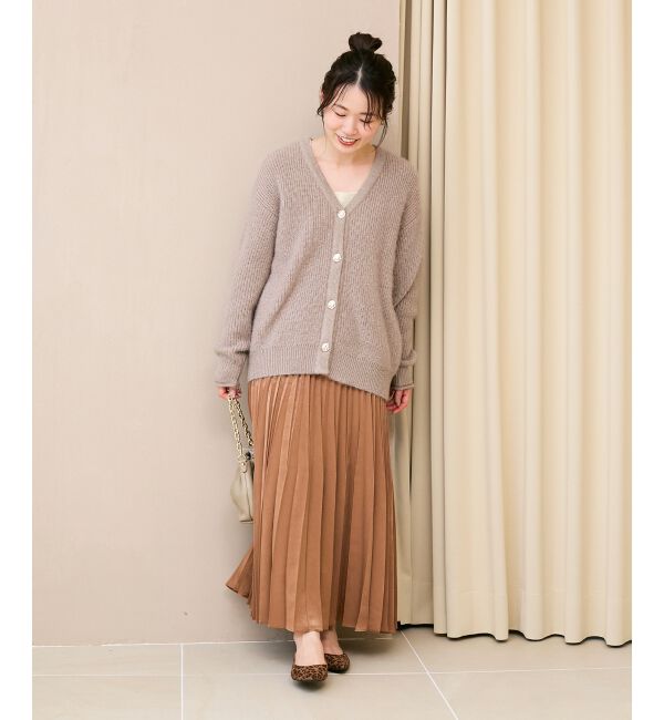  「《手洗い可能》マロンサテン変形プリーツスカート」|スカート|