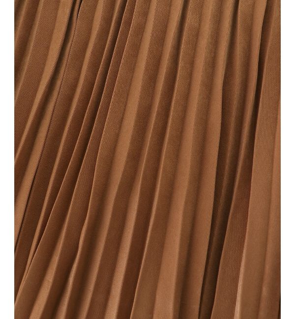  「《手洗い可能》マロンサテン変形プリーツスカート」|スカート|