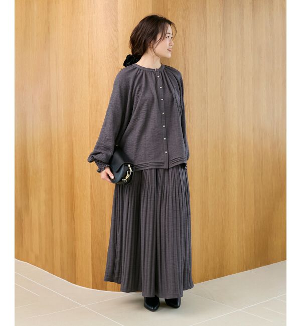  「ウールタッチ消しプリーツスカート」|スカート|