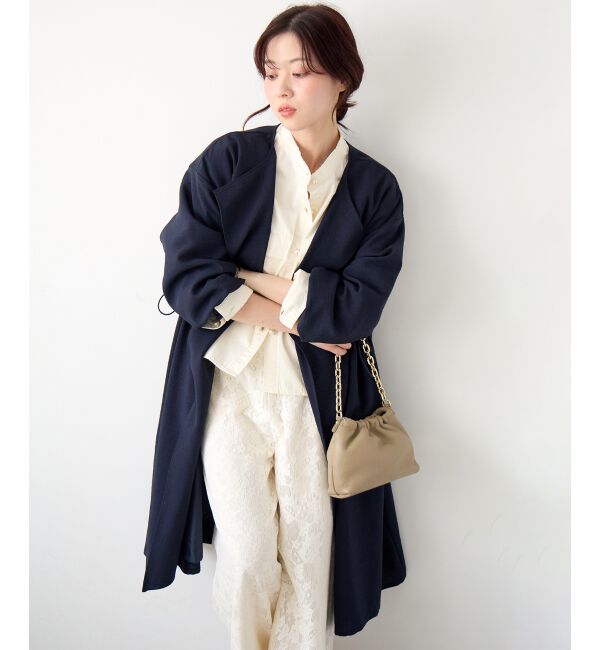  「タンブラーオックスノーカラーコート」|ノーカラーコート|