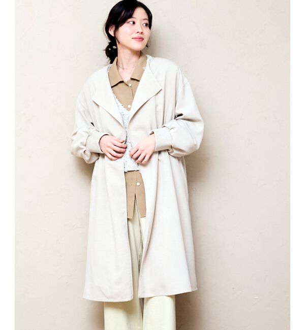  「タンブラーオックスノーカラーコート」|ノーカラーコート|