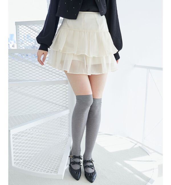  「アソートティアードミニスカパン」|スカート|アイボリー