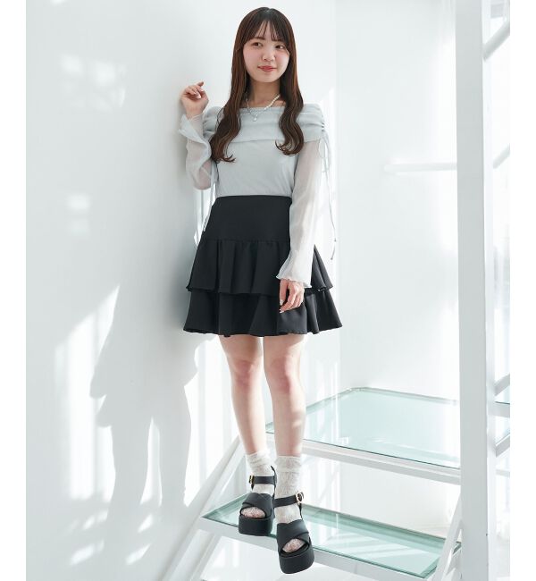  「アソートティアードミニスカパン」|スカート|