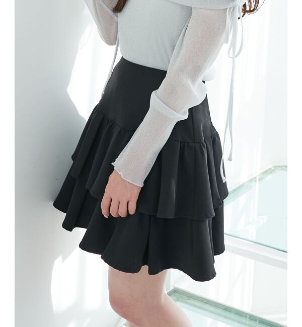  「アソートティアードミニスカパン」|スカート|