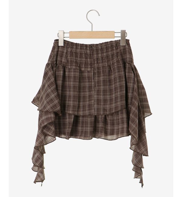 「サイドラッフルティアードミニスカパン」|スカート|