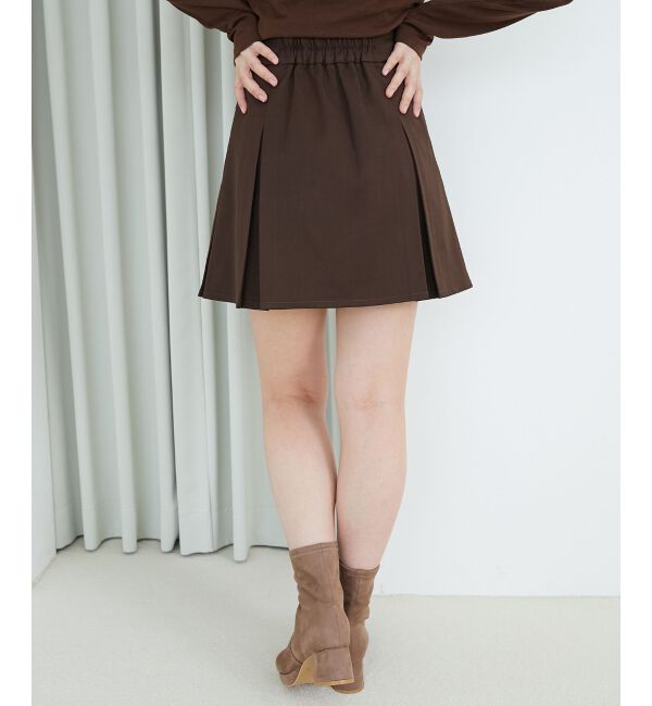  「ゴールドボタンプリーツミニスカパン」|スカート|