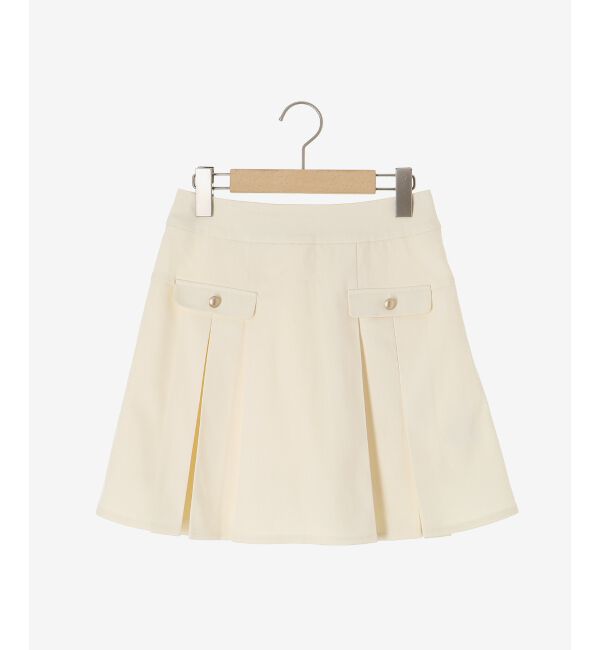  「ゴールドボタンプリーツミニスカパン」|スカート|