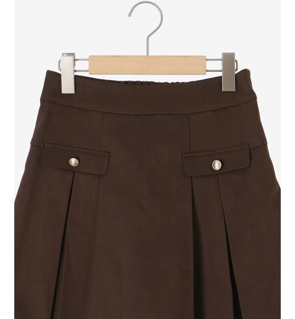  「ゴールドボタンプリーツミニスカパン」|スカート|