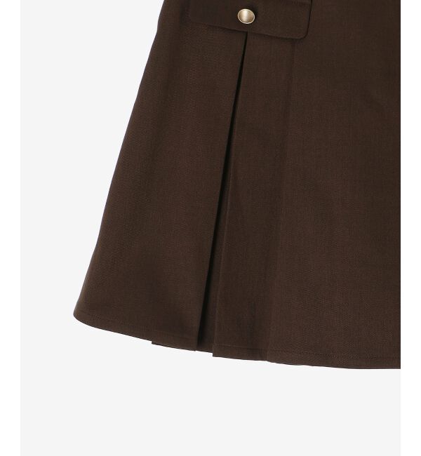  「ゴールドボタンプリーツミニスカパン」|スカート|