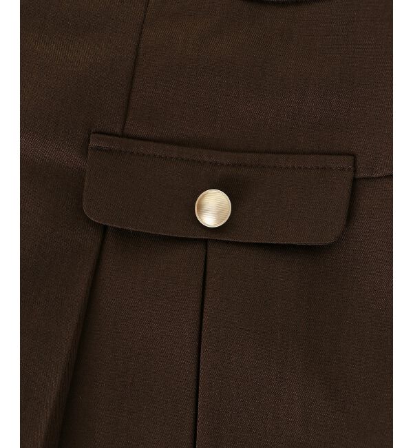  「ゴールドボタンプリーツミニスカパン」|スカート|