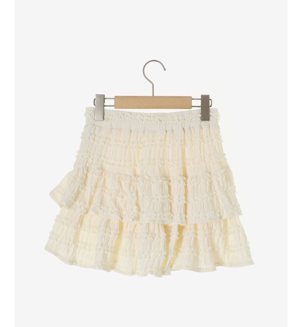  「カットレースフリルミニスカパン」|スカート|