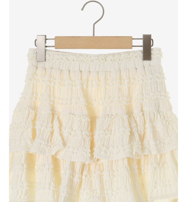  「カットレースフリルミニスカパン」|スカート|