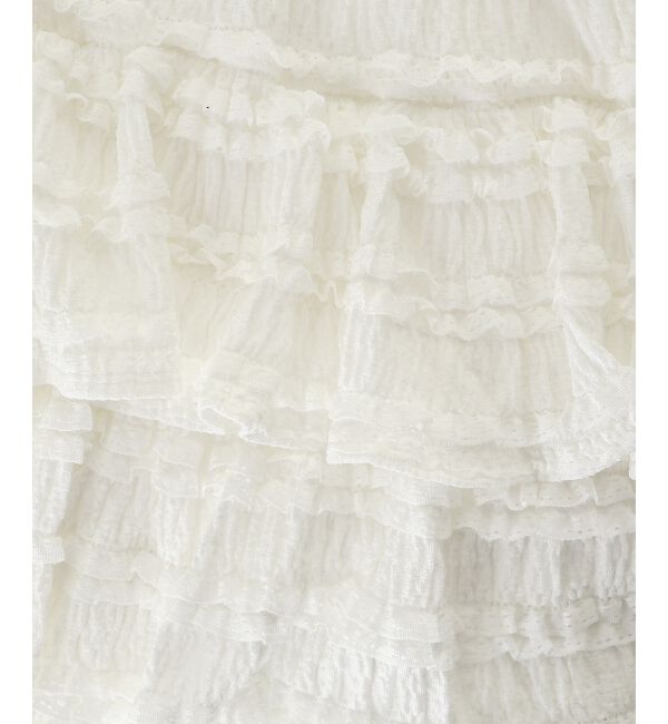  「カットレースフリルミニスカパン」|スカート|