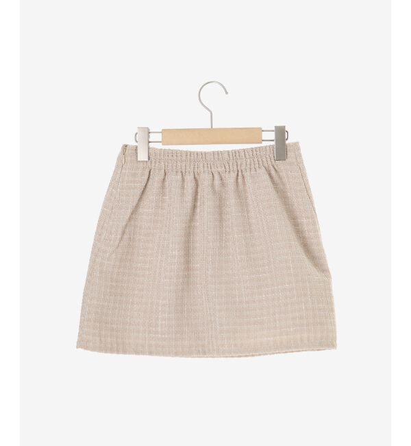  「ビジュー付き台形ミニスカパン」|台形|