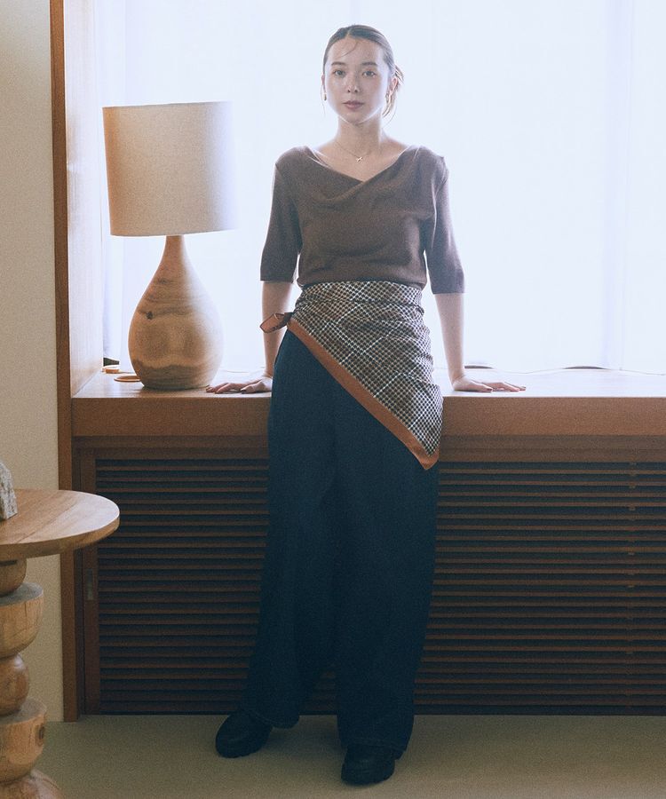 earth music&ecology「ドレープニットプルオーバー」|ニット・セーター|