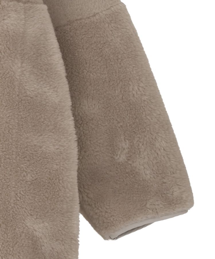 earth music&ecology「ノーカラーフェイクムートンコート」|ノーカラーコート|