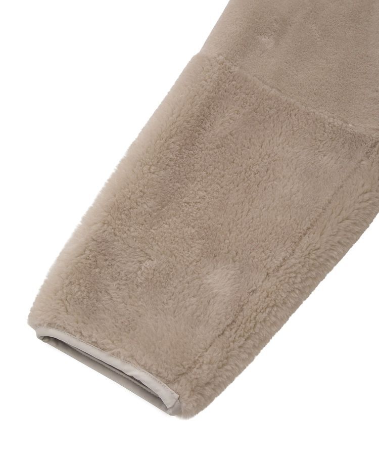 earth music&ecology「ノーカラーフェイクムートンコート」|ノーカラーコート|