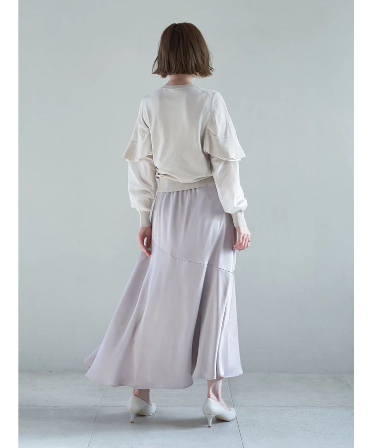 YECCA VECCA「アシメマーメイドサテンスカート」|スカート|