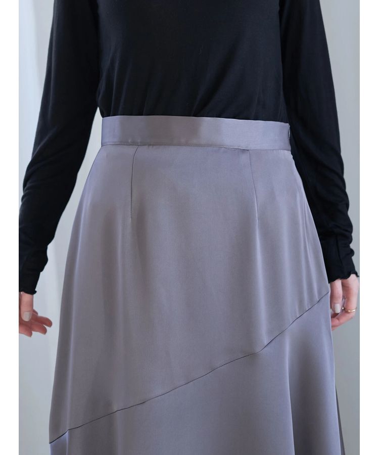 YECCA VECCA「アシメマーメイドサテンスカート」|スカート|