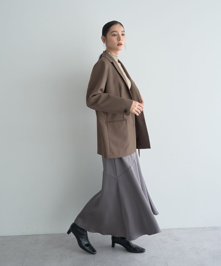 YECCA VECCA「アシメマーメイドサテンスカート」|スカート|