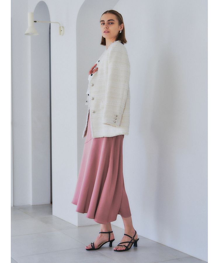 YECCA VECCA「アシメマーメイドサテンスカート」|スカート|