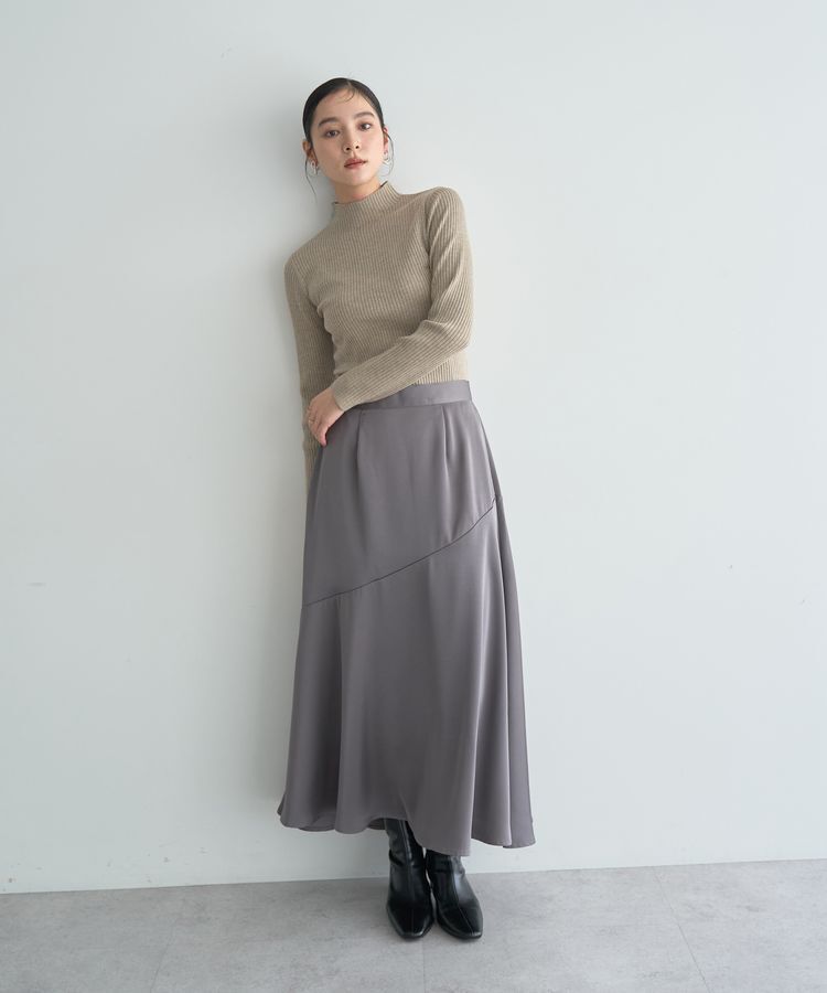 YECCA VECCA「アシメマーメイドサテンスカート」|スカート|