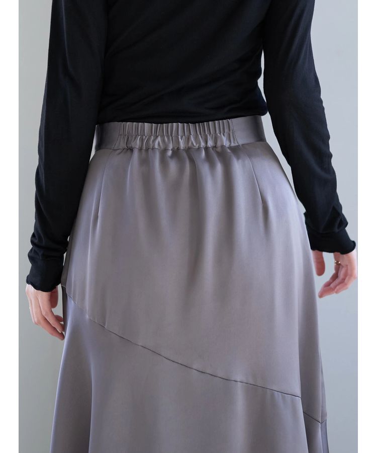 YECCA VECCA「アシメマーメイドサテンスカート」|スカート|