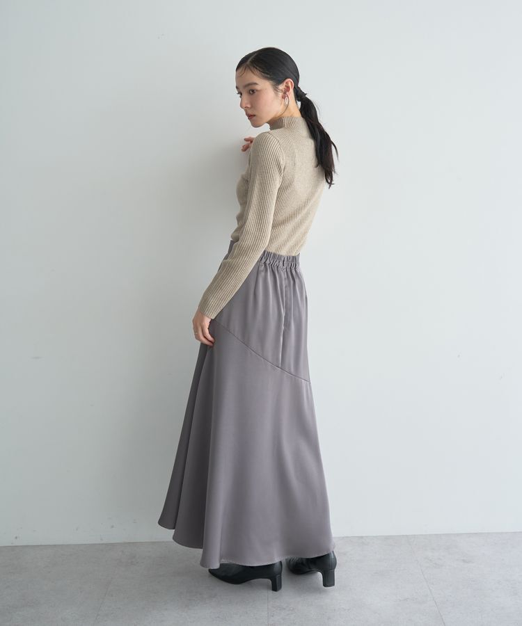 YECCA VECCA「アシメマーメイドサテンスカート」|スカート|