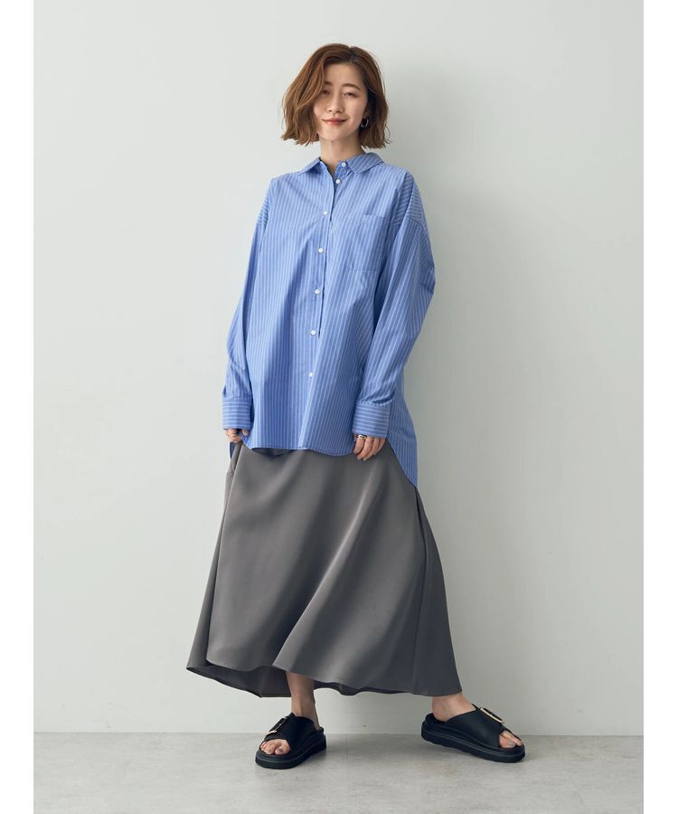 YECCA VECCA「アシメマーメイドサテンスカート」|スカート|