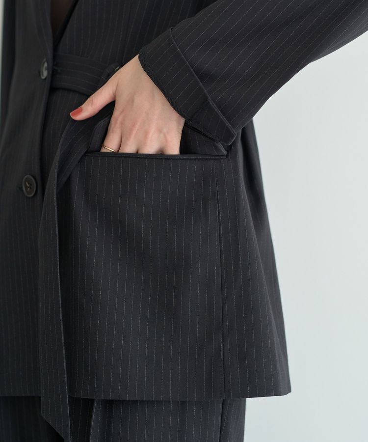 YECCA VECCA「2wayアシメデザインロングジャケット」|テーラードジャケット|