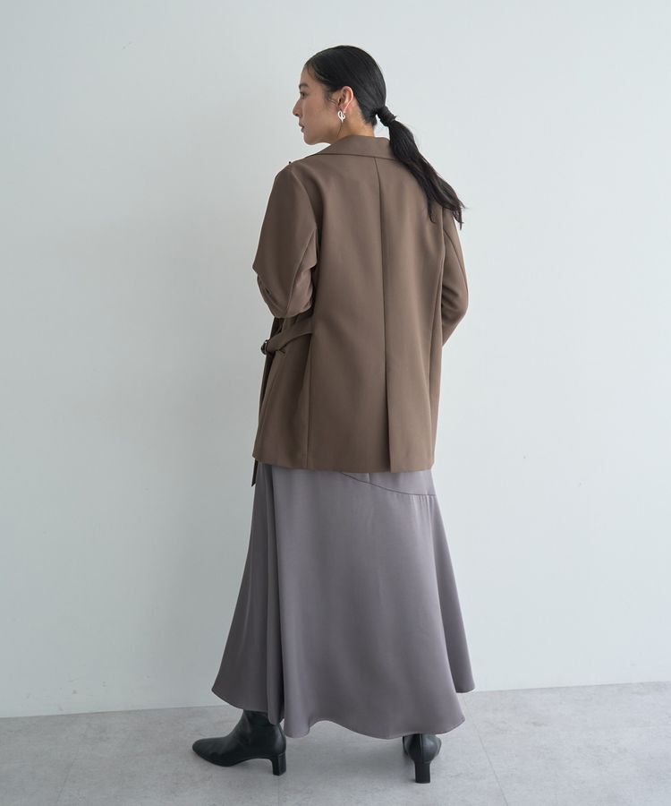YECCA VECCA「2wayアシメデザインロングジャケット」|テーラードジャケット|