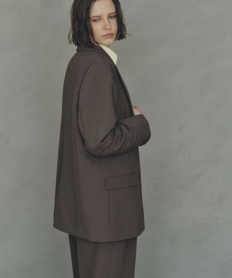 YECCA VECCA「2wayアシメデザインロングジャケット」|テーラードジャケット|