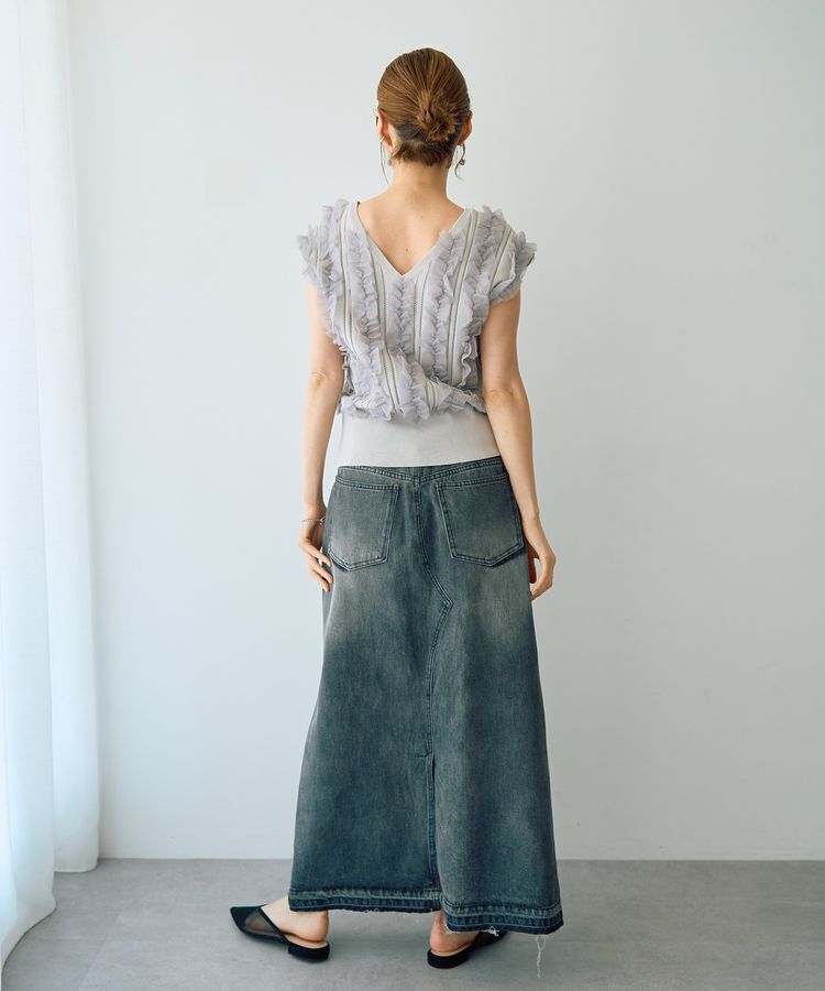 Editt by YECCA VECCA「ロングデニムスカート」|タイト|