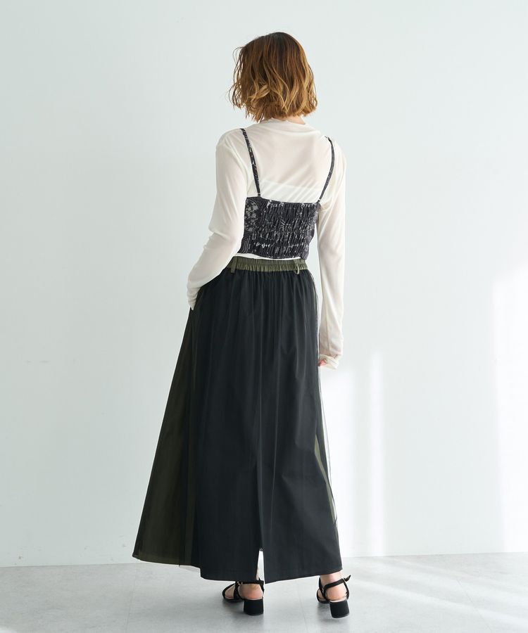 YECCA VECCA「スカーフ柄オーバーキャミ」|キャミソール|