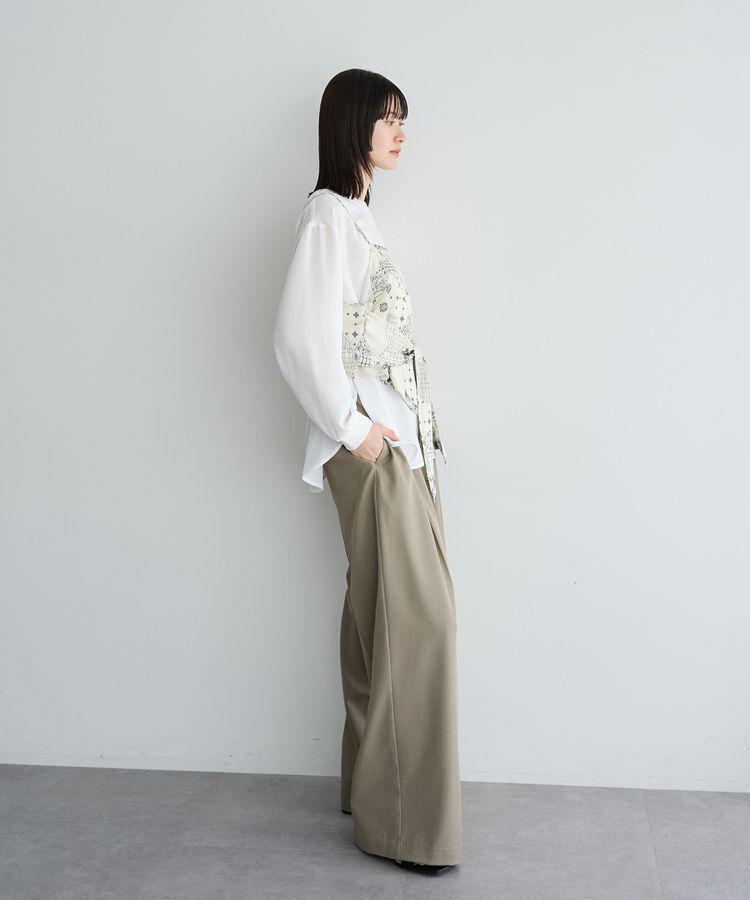 YECCA VECCA「スカーフ柄オーバーキャミ」|キャミソール|