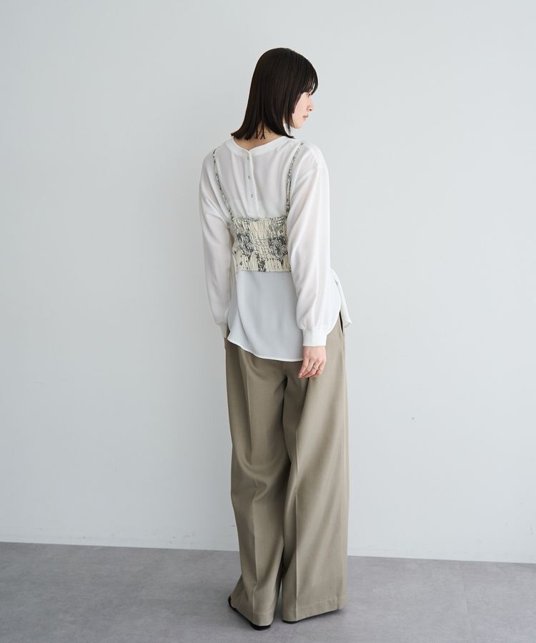 YECCA VECCA「スカーフ柄オーバーキャミ」|キャミソール|