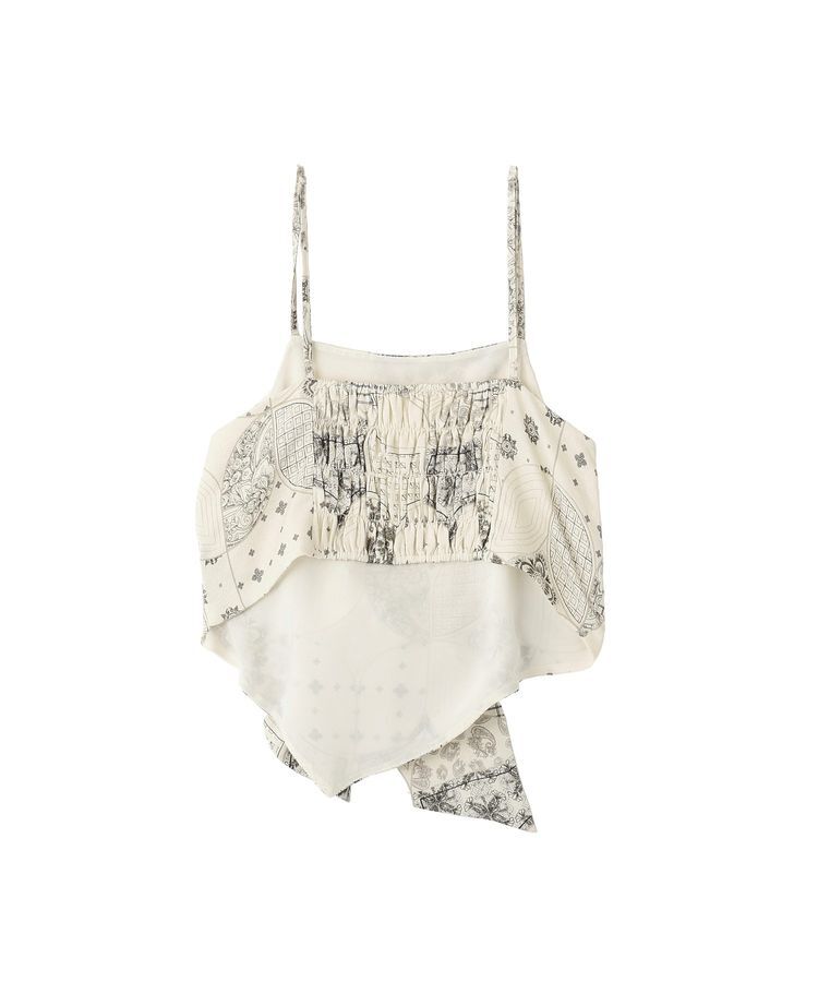 YECCA VECCA「スカーフ柄オーバーキャミ」|キャミソール|