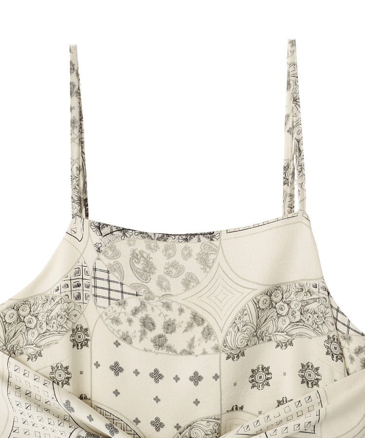 YECCA VECCA「スカーフ柄オーバーキャミ」|キャミソール|