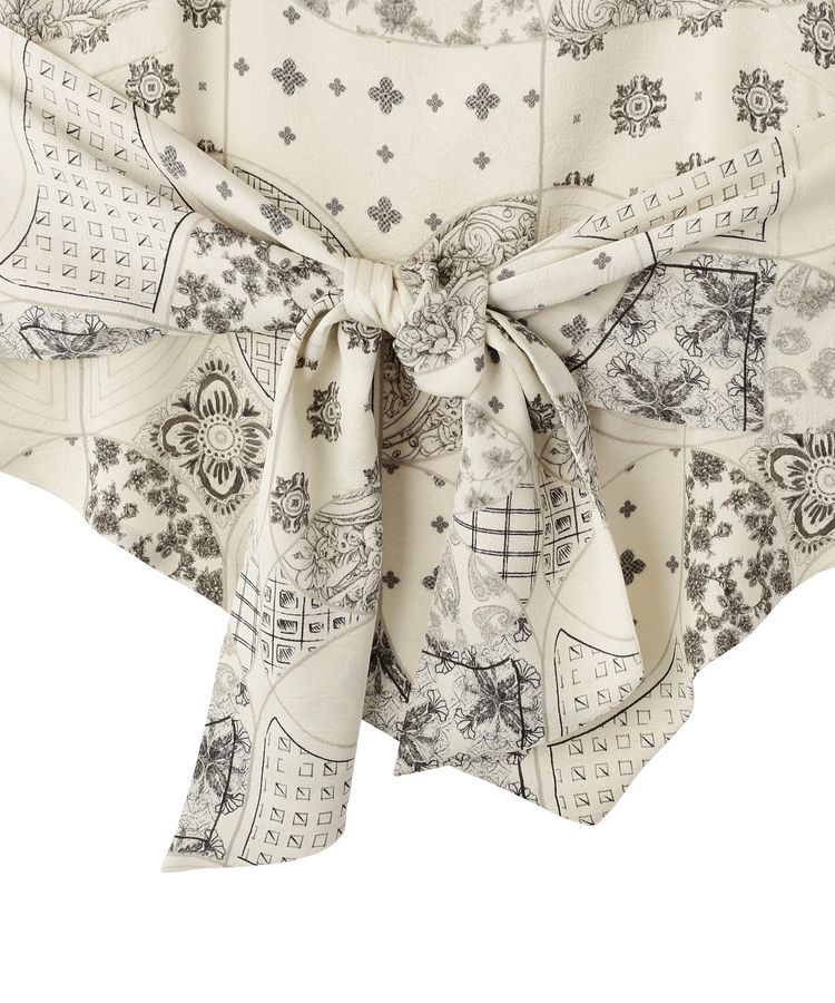 YECCA VECCA「スカーフ柄オーバーキャミ」|キャミソール|