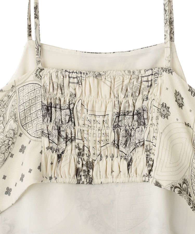 YECCA VECCA「スカーフ柄オーバーキャミ」|キャミソール|