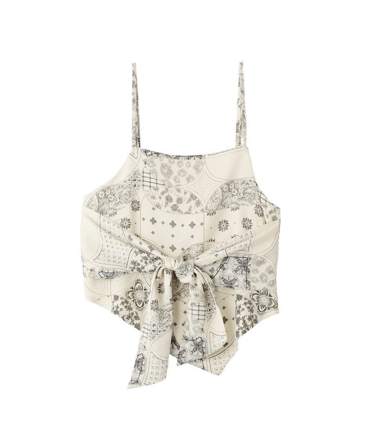 YECCA VECCA「スカーフ柄オーバーキャミ」|キャミソール|