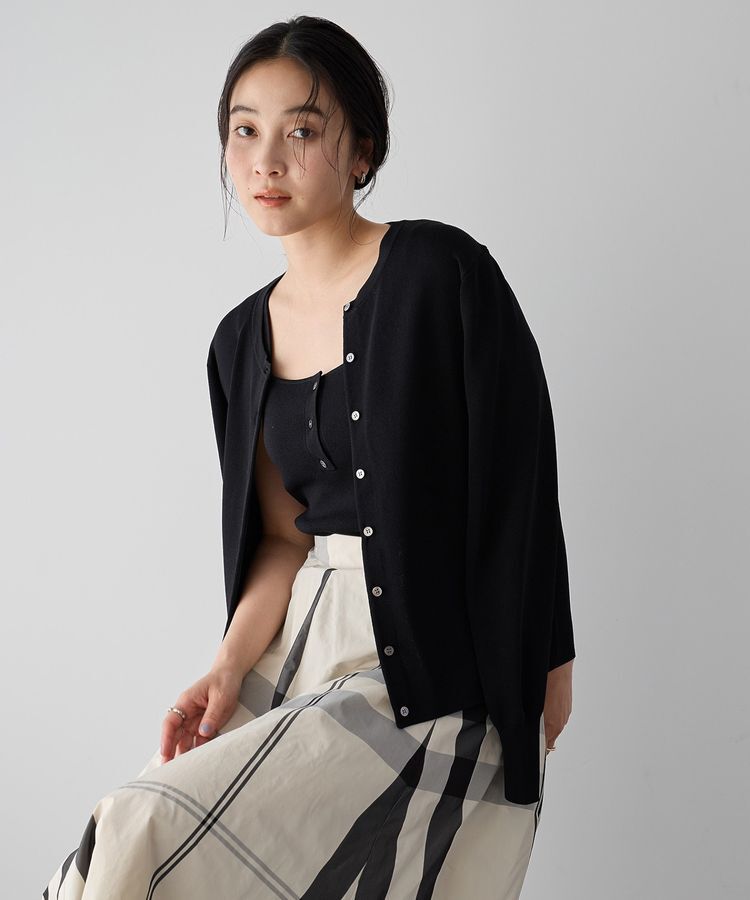 YECCA VECCA「【UVカット/マシンウォッシャブル】アンサンブルニット」|カーディガン|