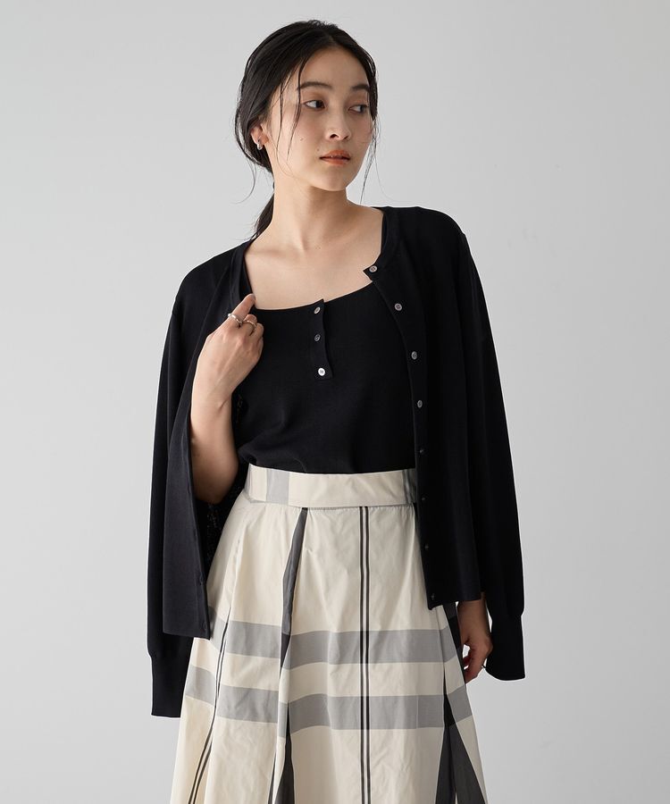 YECCA VECCA「【UVカット/マシンウォッシャブル】アンサンブルニット」|カーディガン|