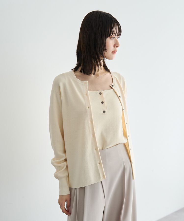 YECCA VECCA「【UVカット/マシンウォッシャブル】アンサンブルニット」|カーディガン|
