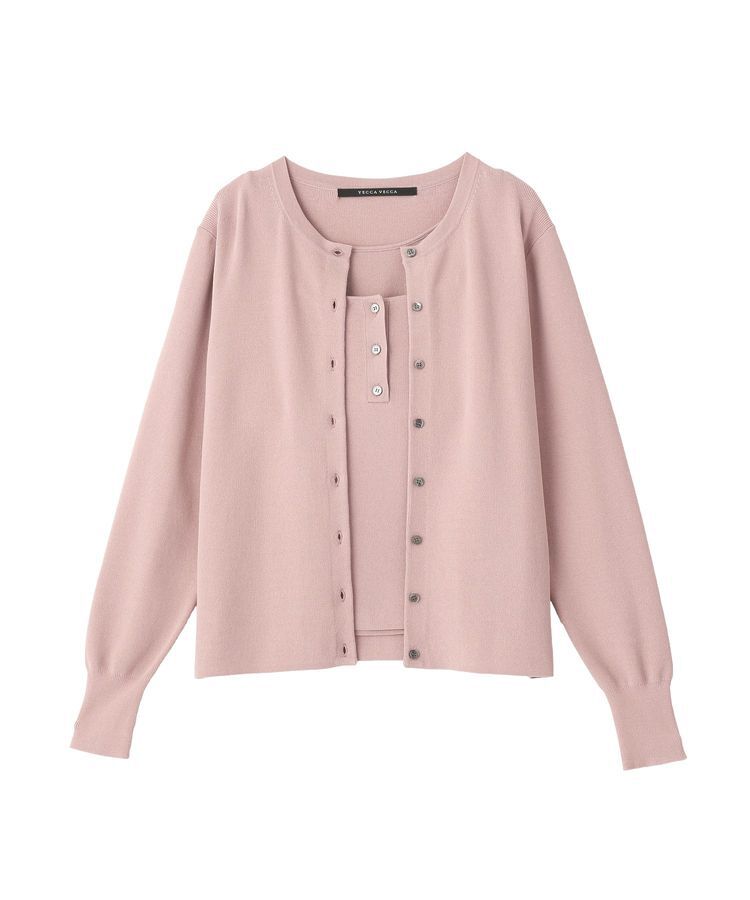 YECCA VECCA「【UVカット/マシンウォッシャブル】アンサンブルニット」|カーディガン|
