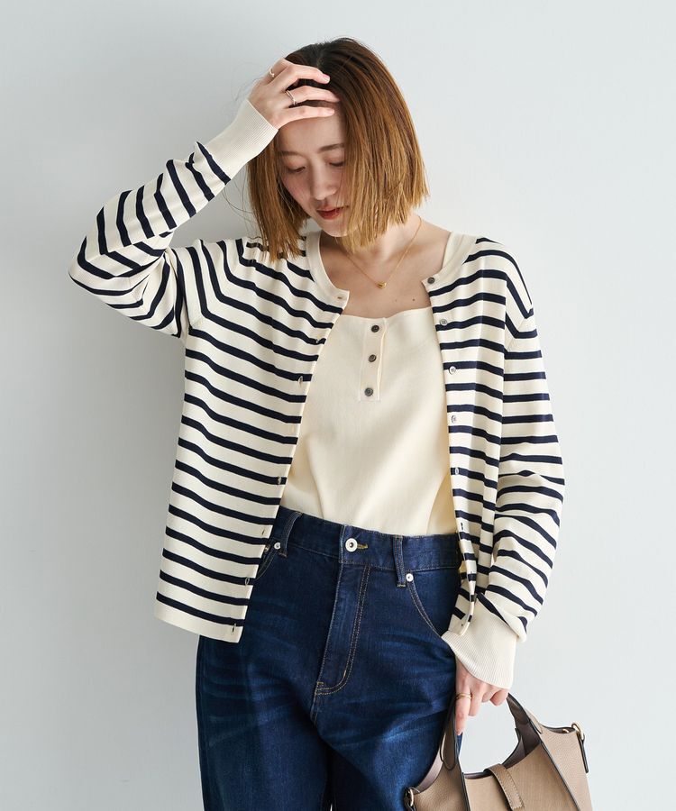 YECCA VECCA「【UVカット/マシンウォッシャブル】アンサンブルニット」|カーディガン|