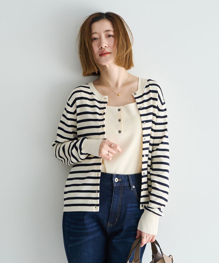 YECCA VECCA「【UVカット/マシンウォッシャブル】アンサンブルニット」|カーディガン|